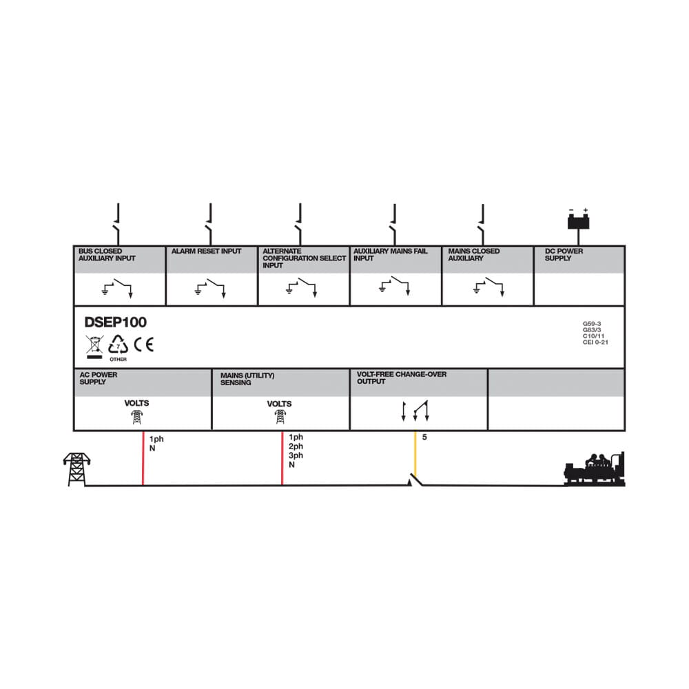 DSEP100 Mains (Utility) Decoupling Relay