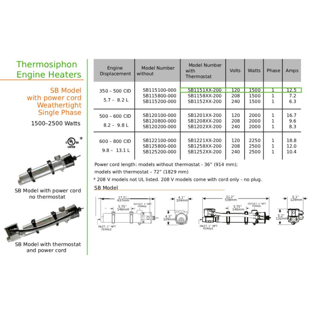 Original SB115112-200 | Engine Heater