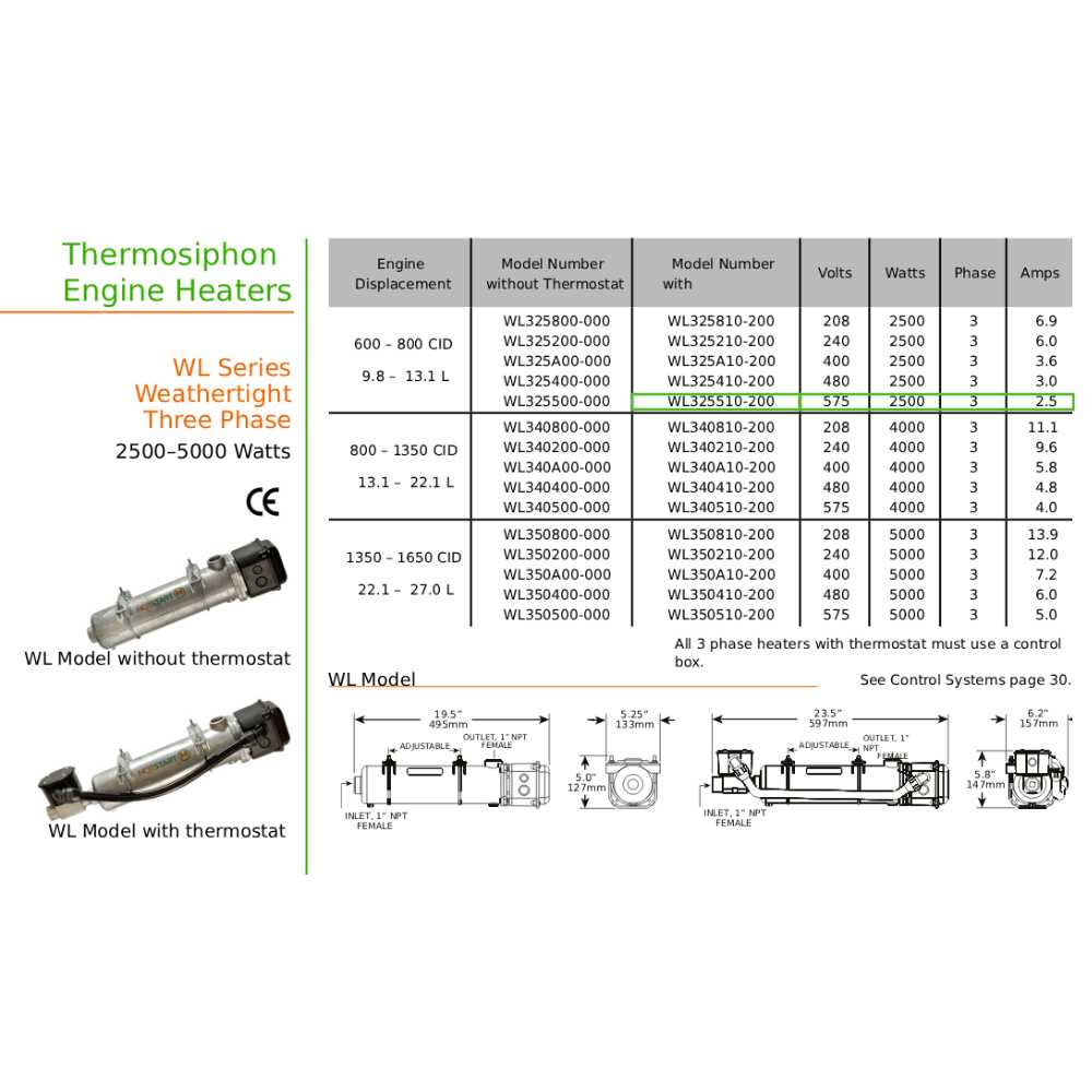 Original WL325510-200 | Engine Heater