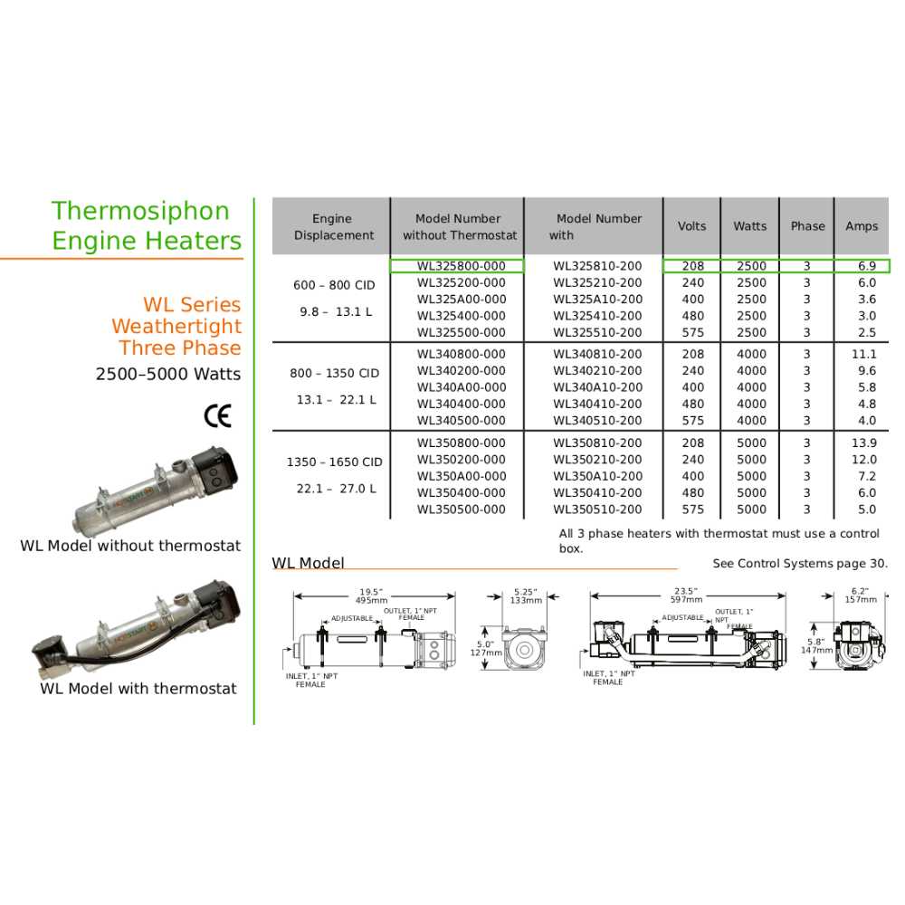 Original WL325800-000 | Engine Heater