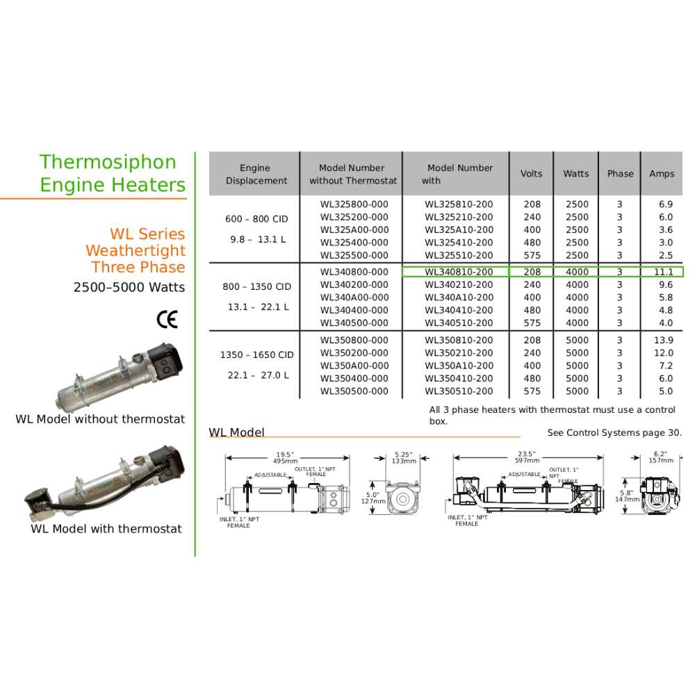 Original WL340810-200 | Engine Heater