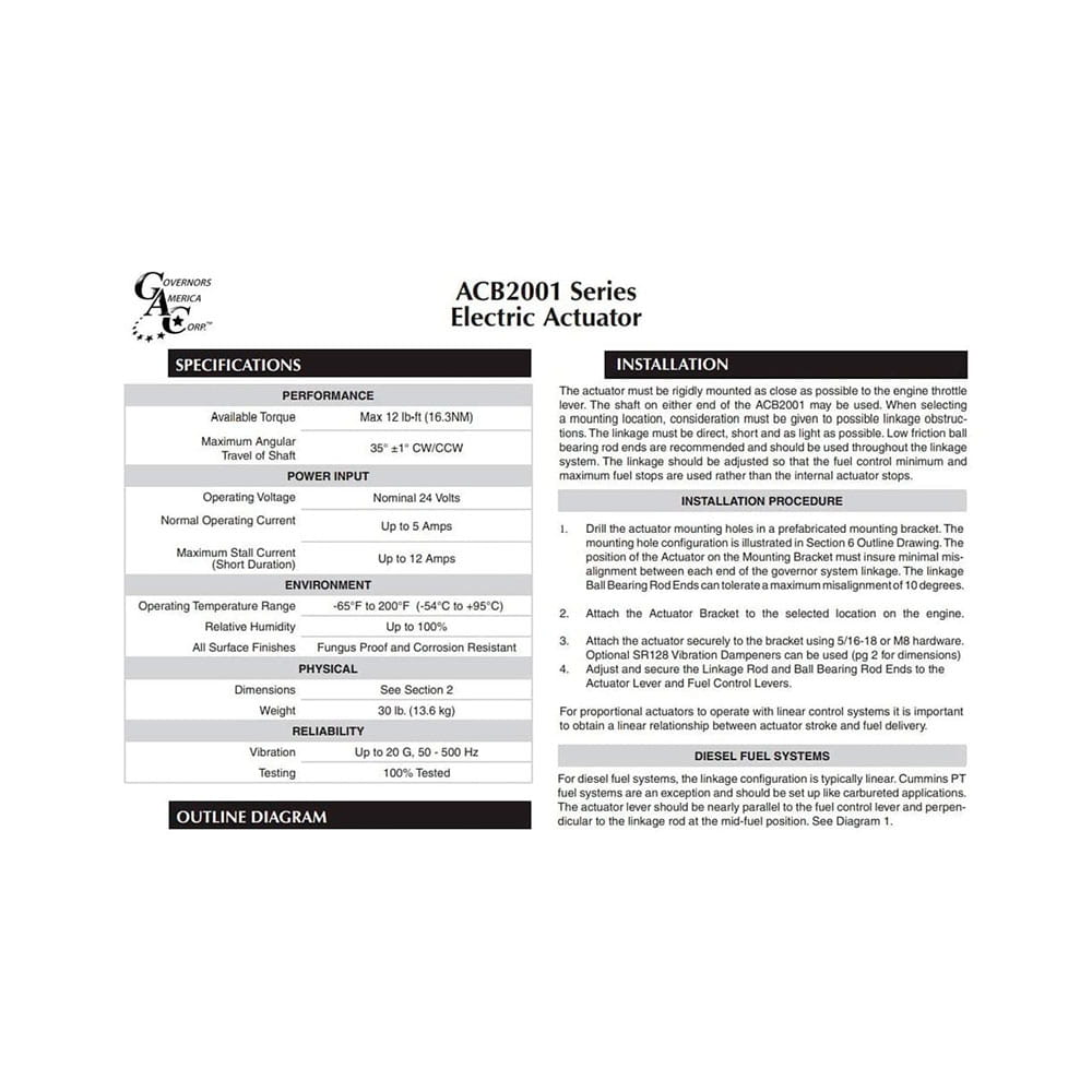 ACB2001-24V | Universal Rotary Actuator