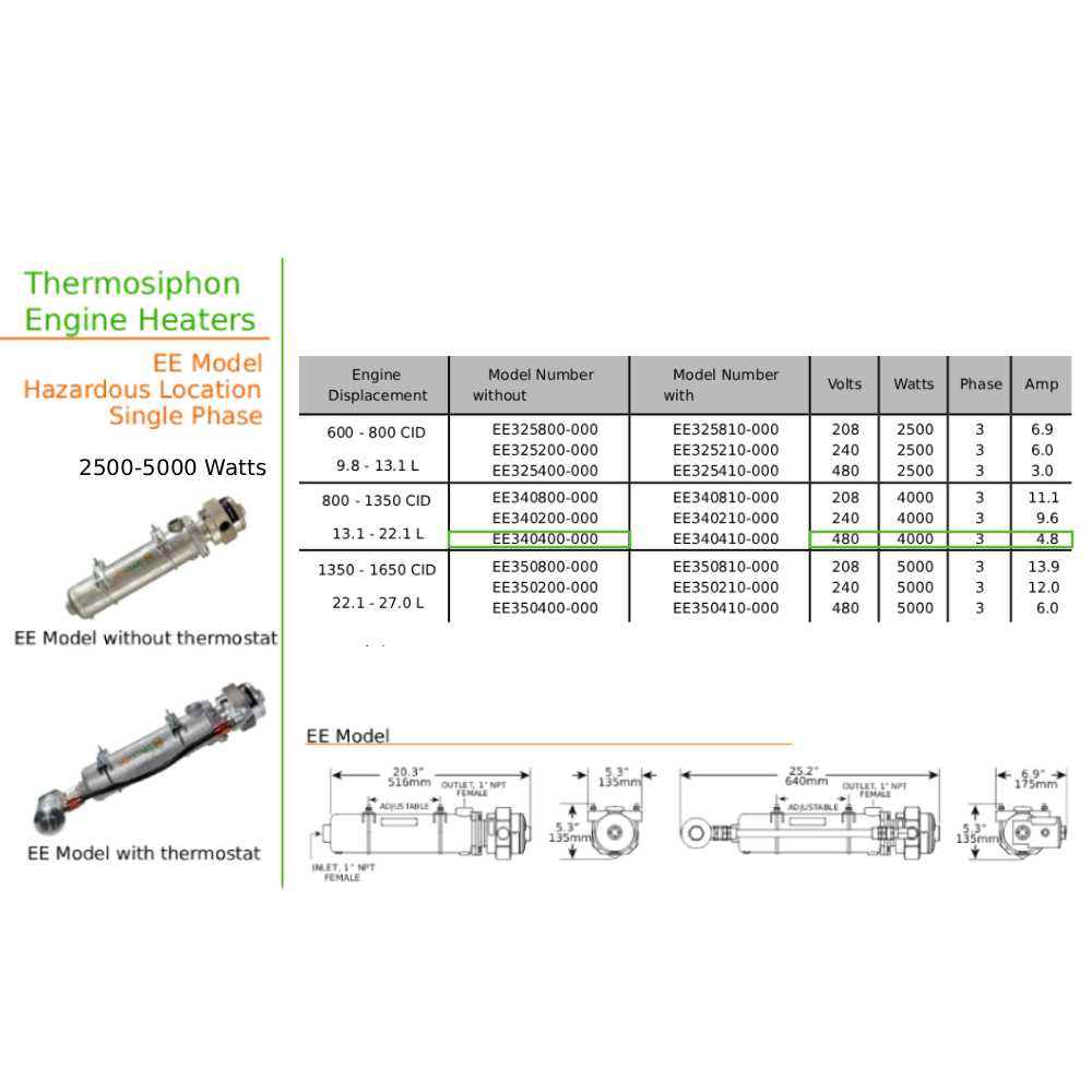 Original EE340400-000 | EE Engine Heater