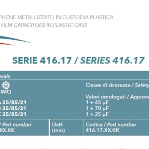 Mecc Alte - Ducati Energia 35µF Run Capacitor, P/N 416.17.57.LB | UL listed | 9910303126